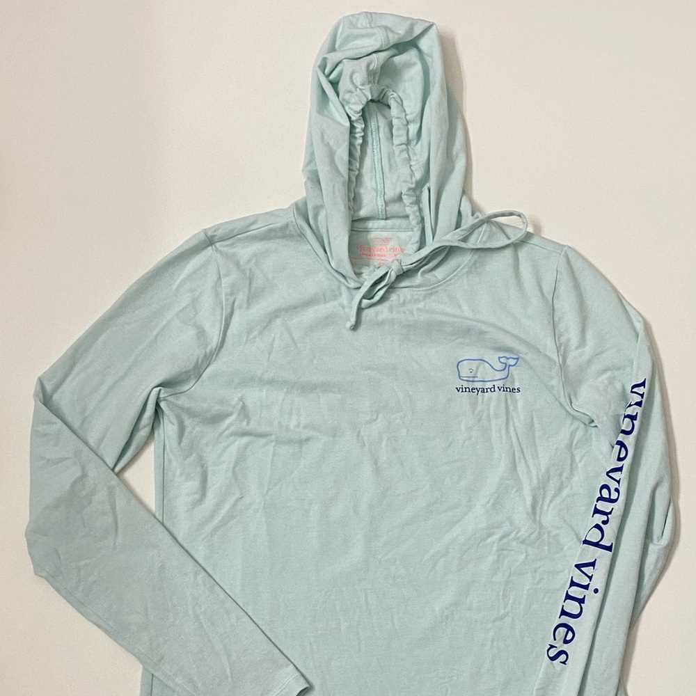Vineyard Vines Edgartown womens hooded top shirt. Long sleeve. Beach pool Sz XS